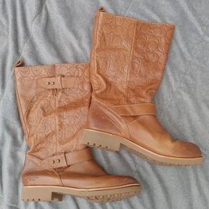 Coach leather boots worn once size 7B